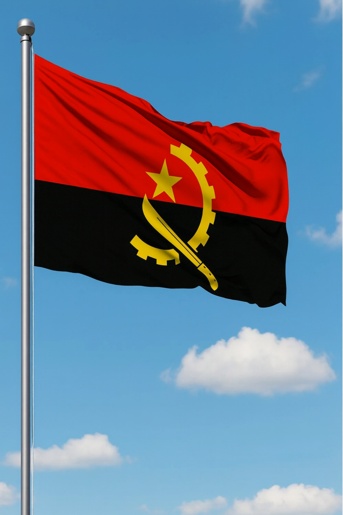Angola Bayrağı detay görünümü