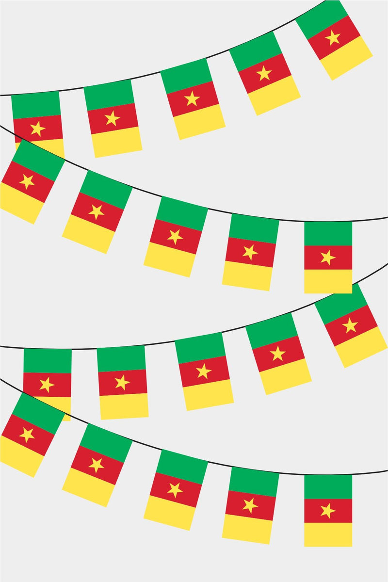 Kamerun Dikdörtgen Süsleme Bayrak