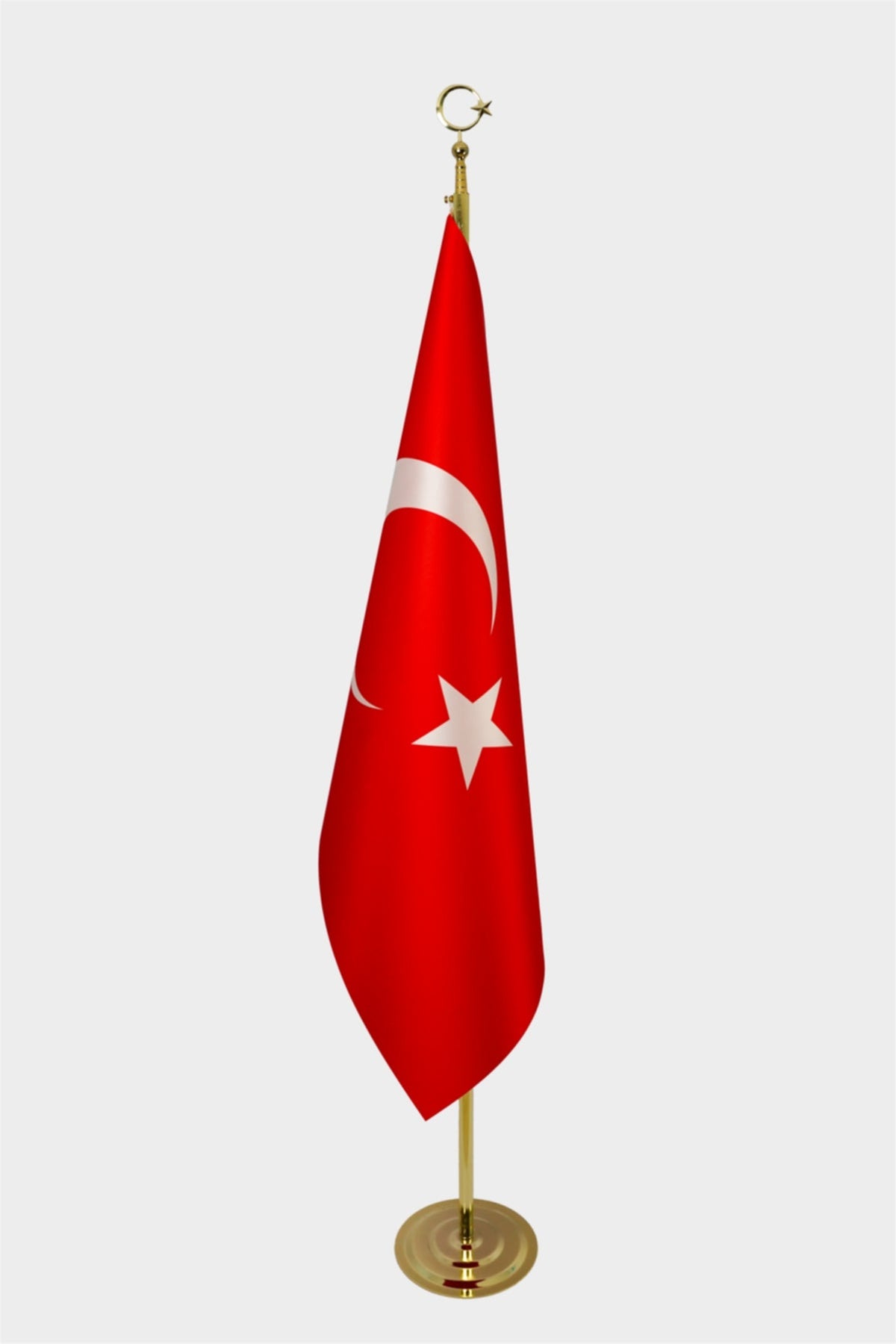 Logolu Altın Direk Makam Bayrağı Seti paket içeriği