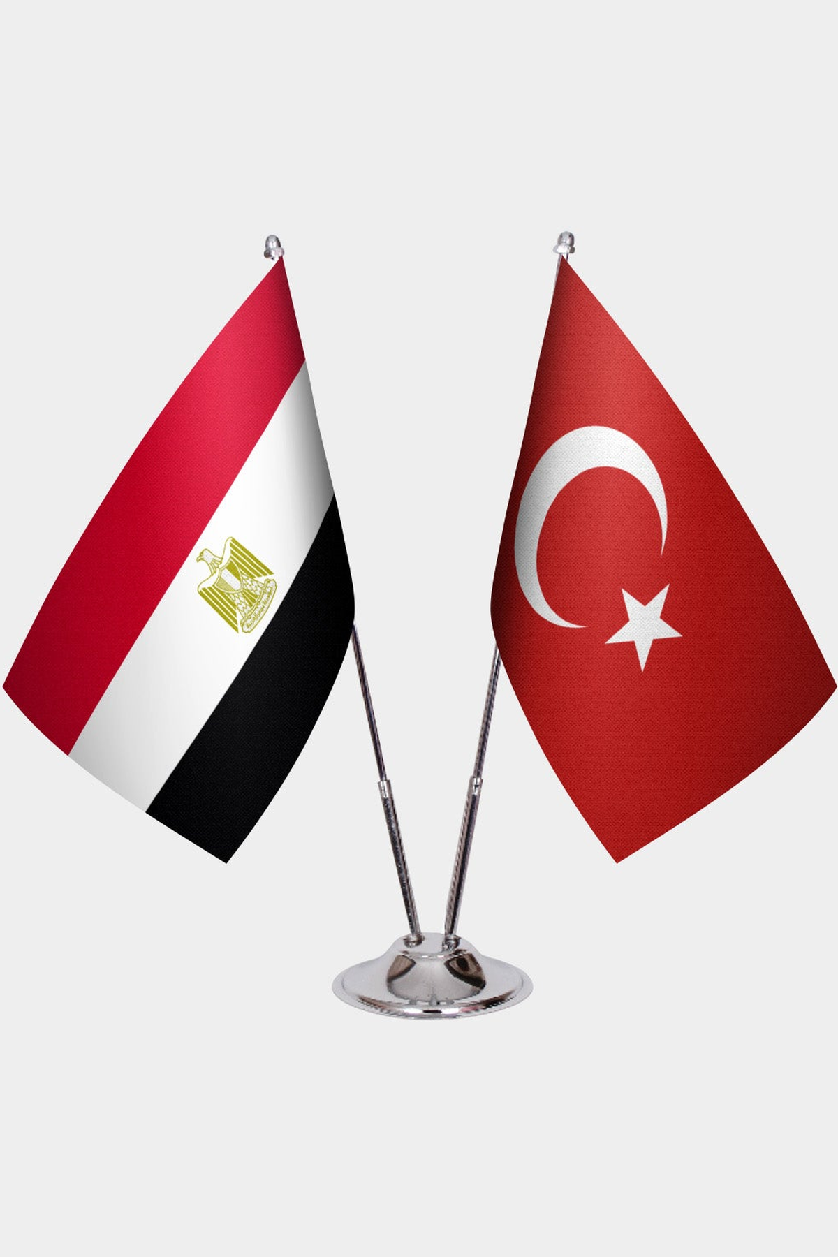 Mısır ve Türkiye İkili Masa Bayrağı Seti