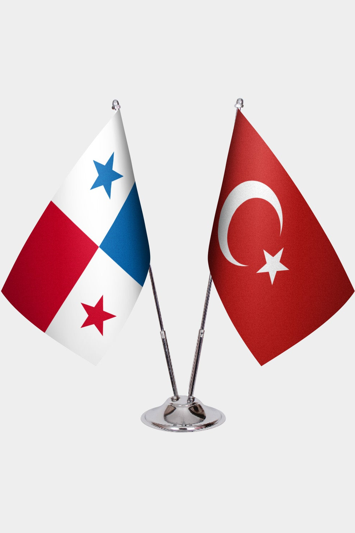 Panama ve Türkiye İkili Masa Bayrağı Seti