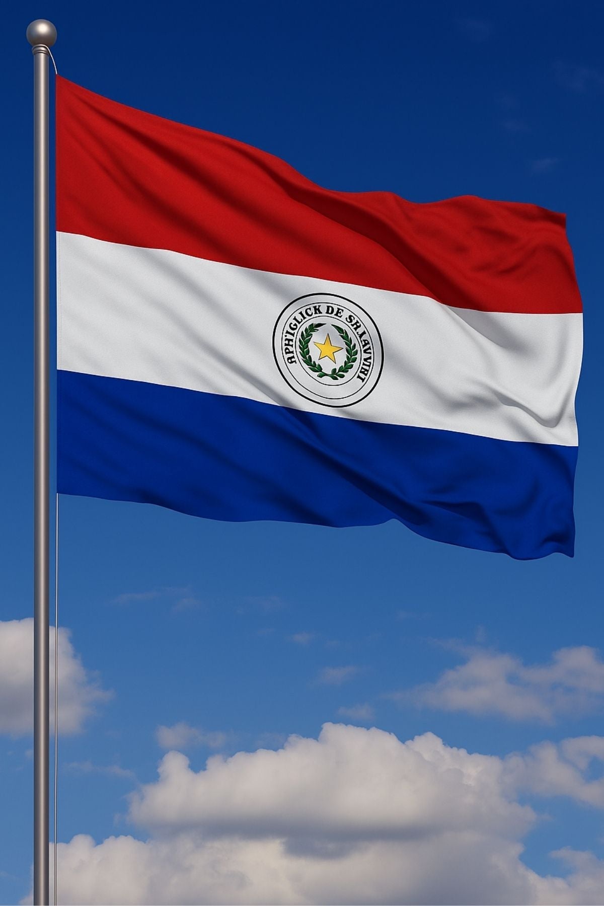 Paraguay Bayrağı detay görünümü