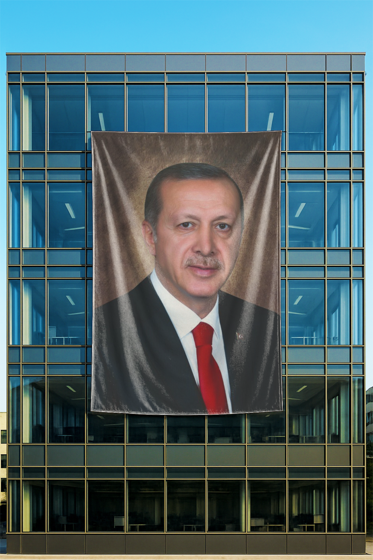 Rachel Kumaş Üzerine Recep Tayyip Erdoğan Posteri 9