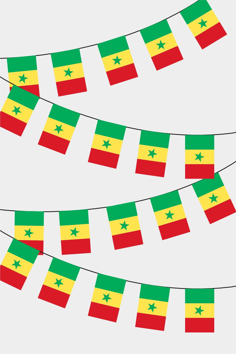 Senegal Dikdörtgen Süsleme Bayrak