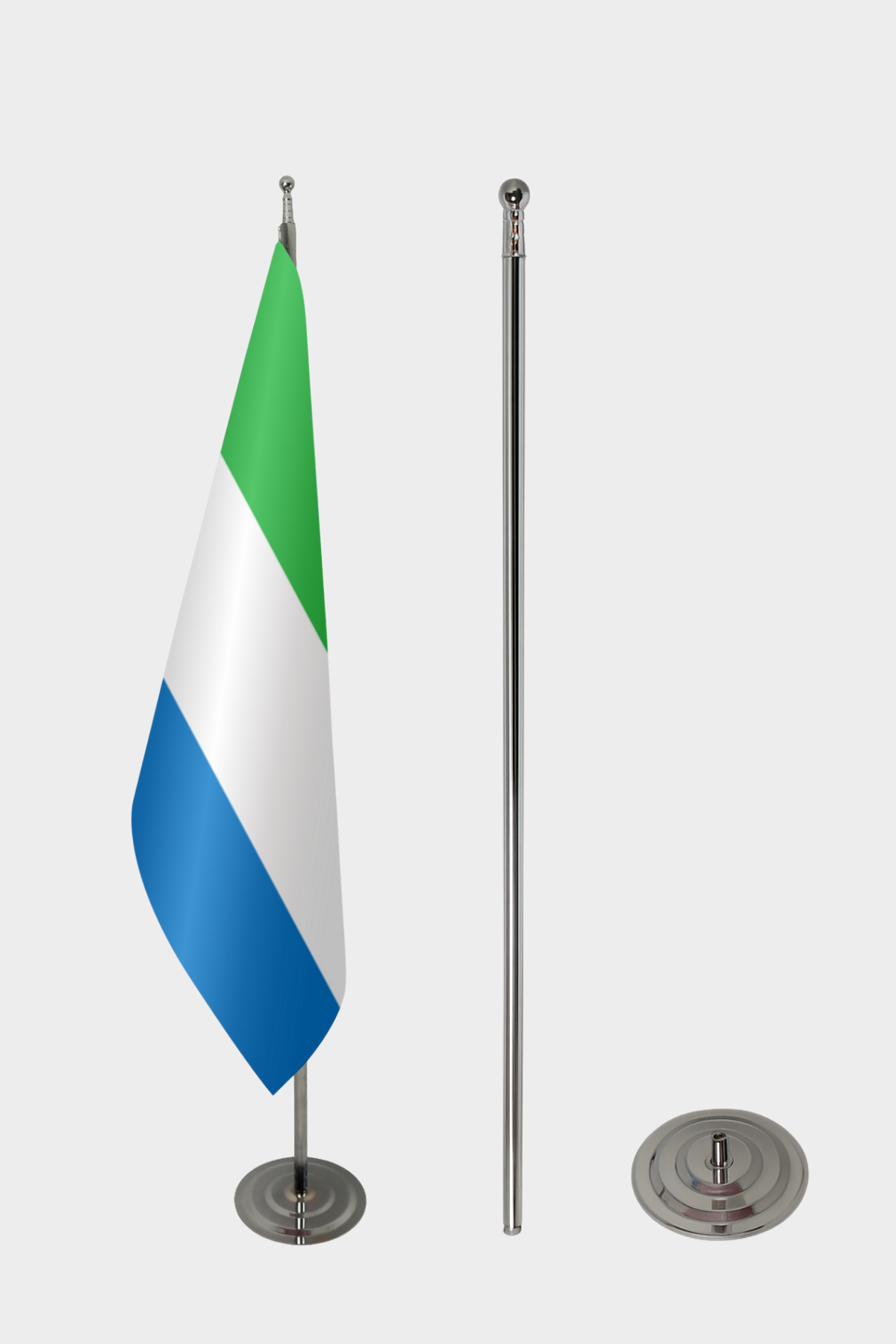 Sierra Leone Makam Bayrağı Seti yakın çekim