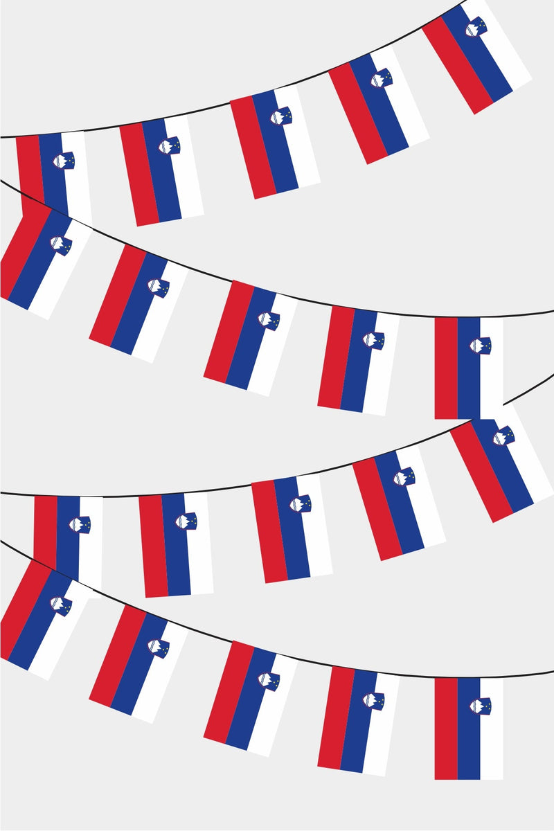 Slovenya Dikdörtgen Süsleme Bayrak