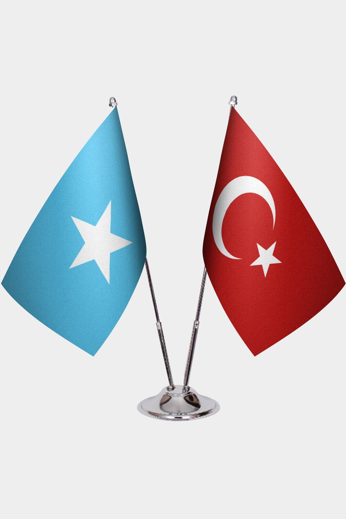 Somali ve Türkiye İkili Masa Bayrağı Seti