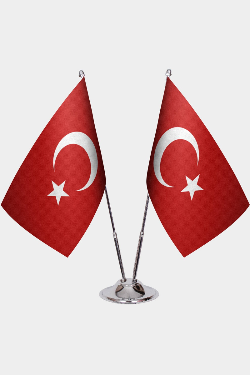 Türkiye Çift Bayraklı Masa Seti