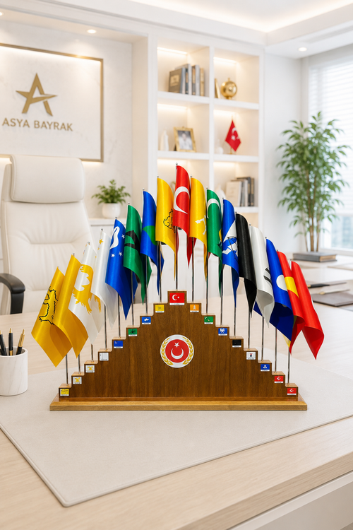 17'li Eski Türk Devletleri Bayrak Seti