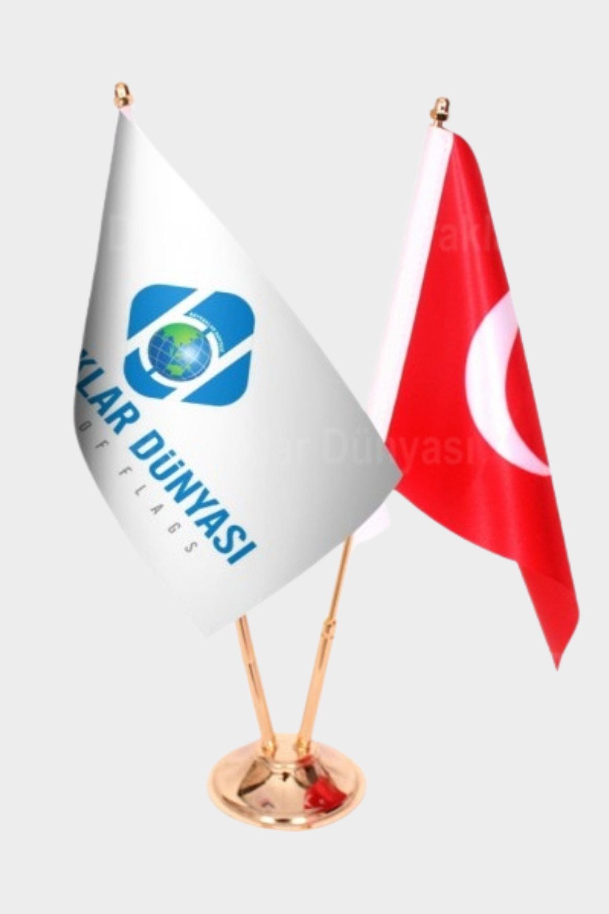 Altın Kaplama Masa Bayrağı uygulama örneği