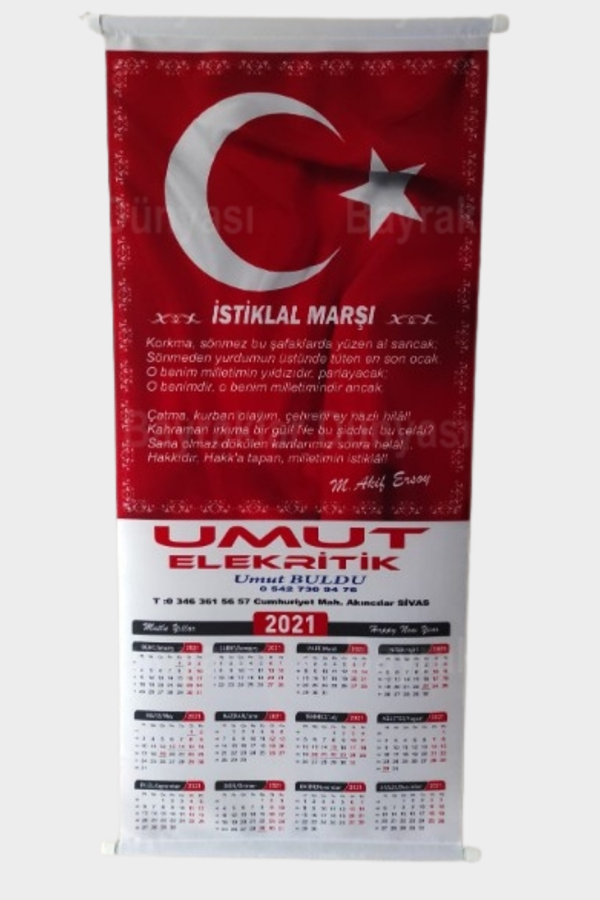 Baskılı Takvim detay görünümü