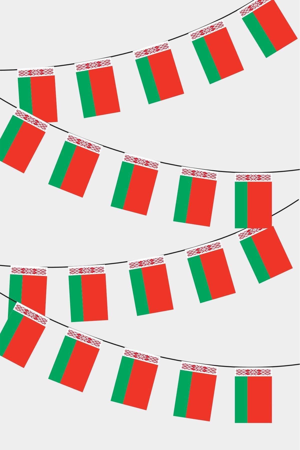 Belarus Dikdörtgen Süsleme Bayrak