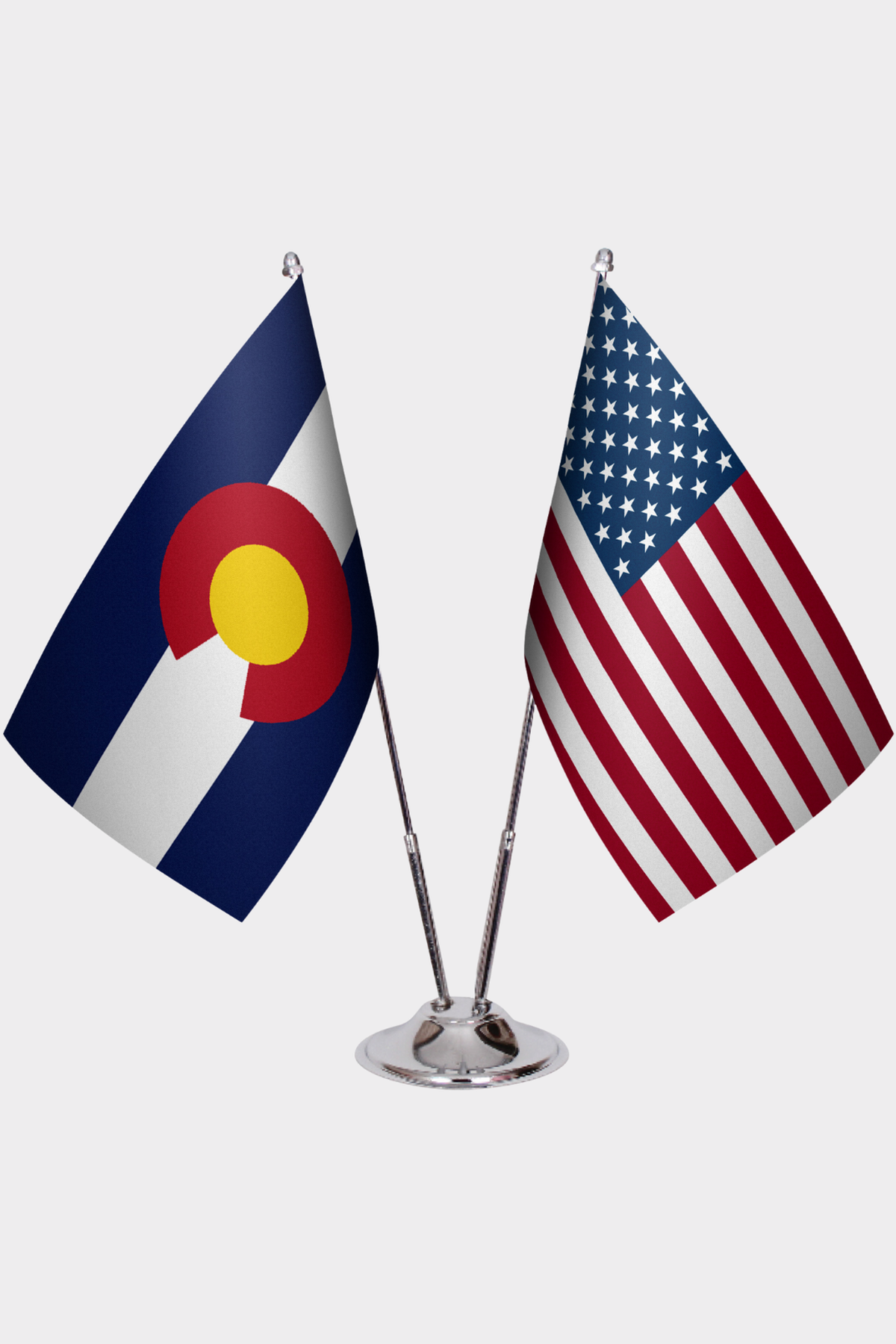 Colorado ve ABD İkili Masa Bayrağı Seti