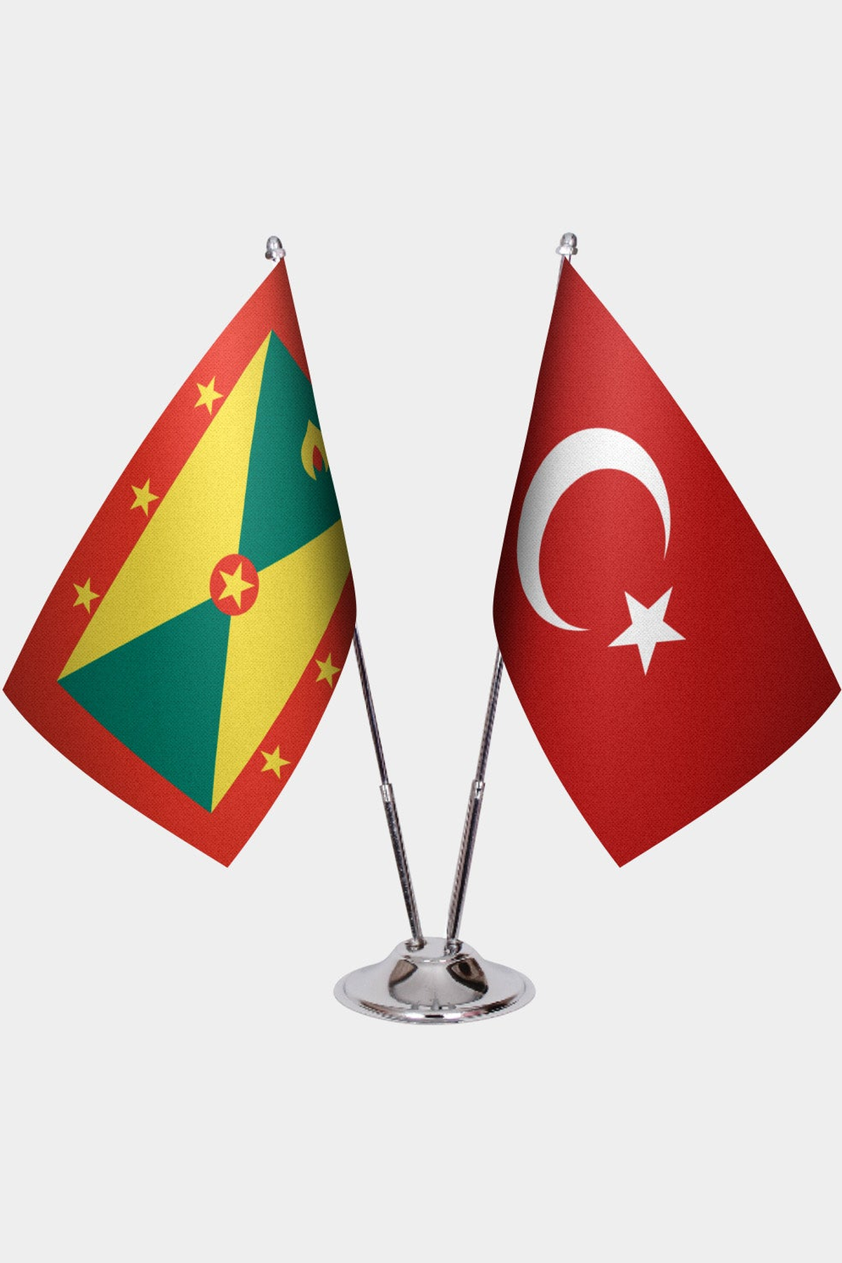 Grenada ve Türkiye İkili Masa Bayrağı Seti