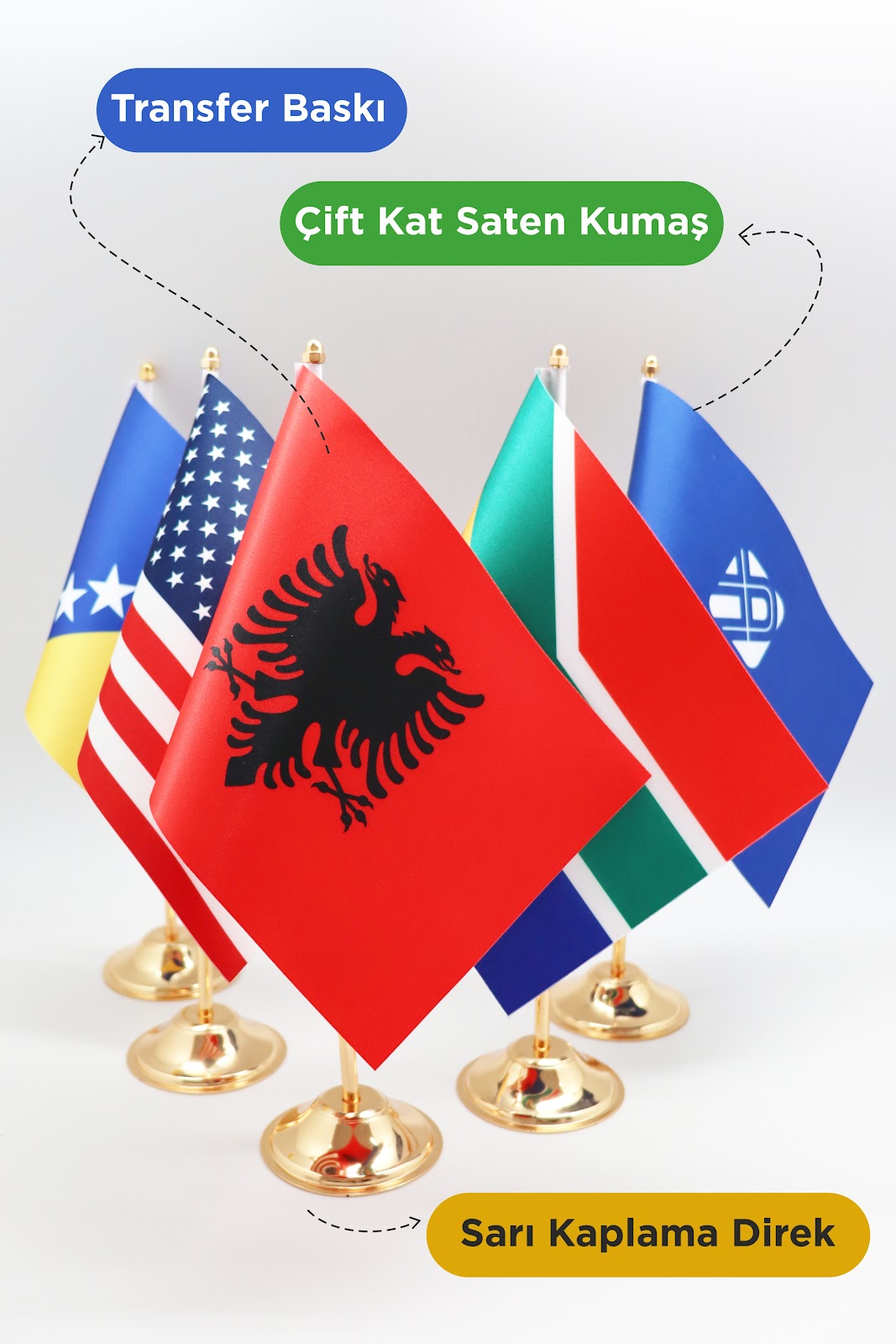 Grönland Masa Bayrağı malzeme detayı