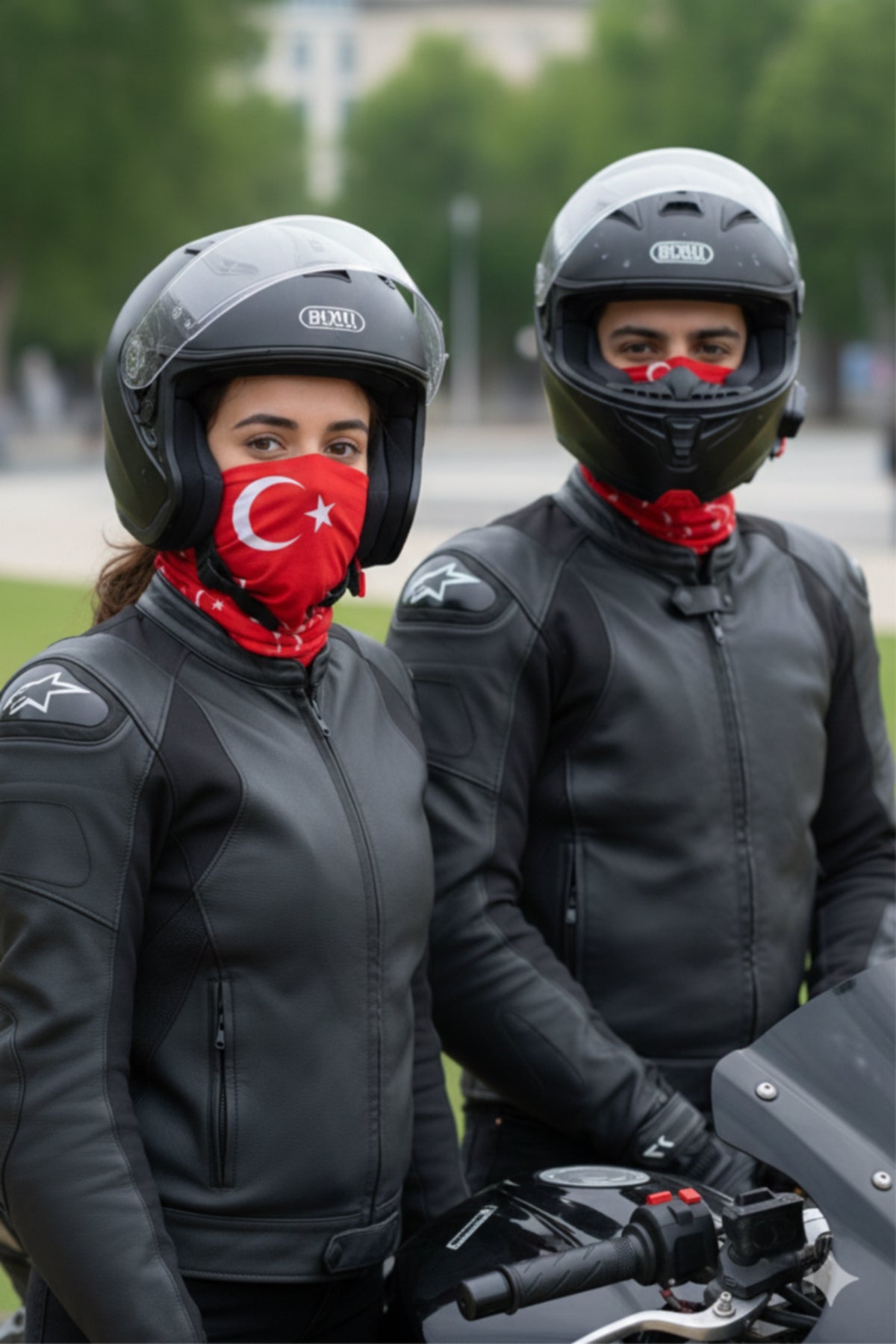 Hilal Yıldız Baskılı Bej yakın çekim