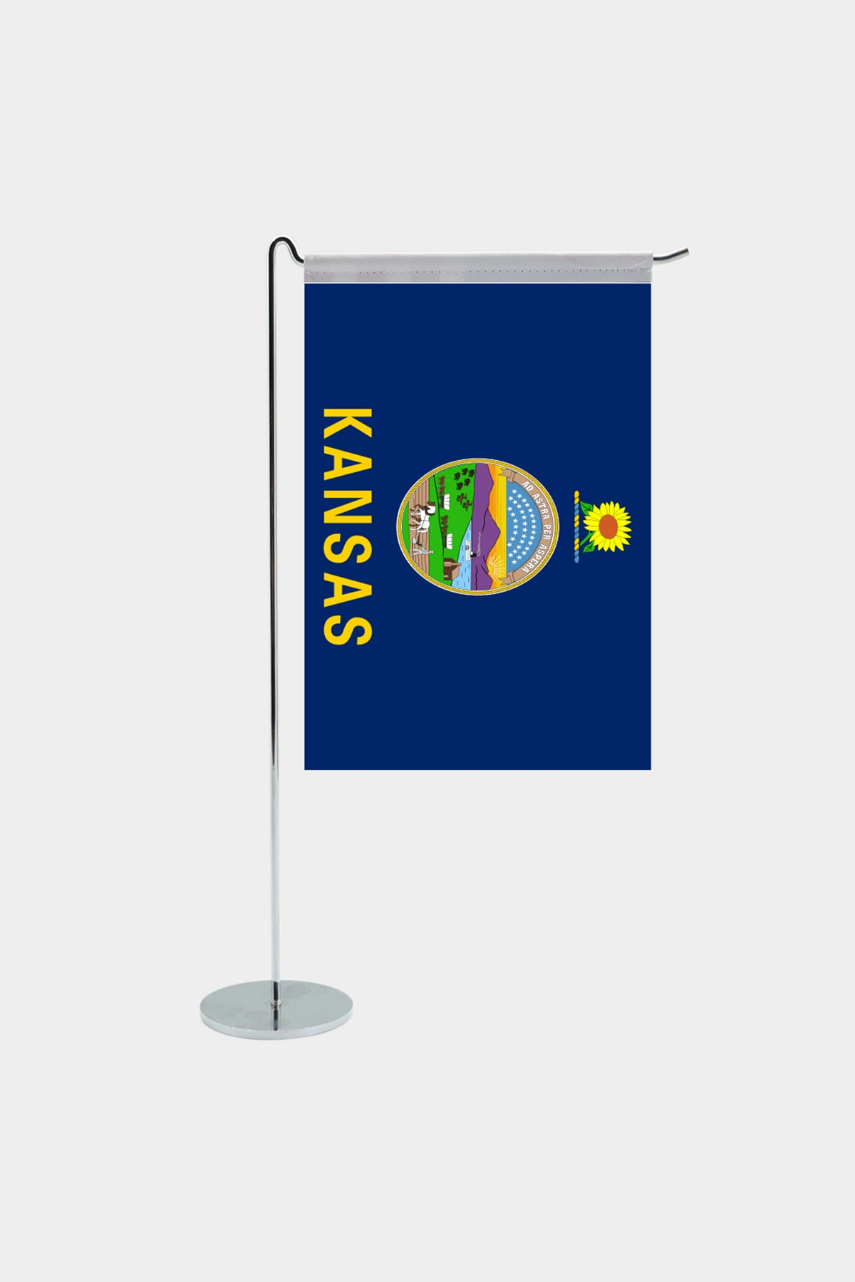 Kansas Eyalet L Tipi Masa Bayrağı