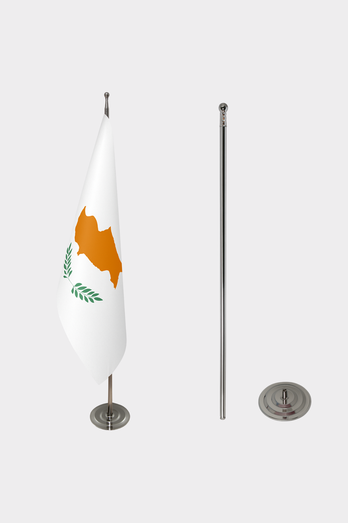 Kıbrıs Makam Bayrağı Seti yakın çekim