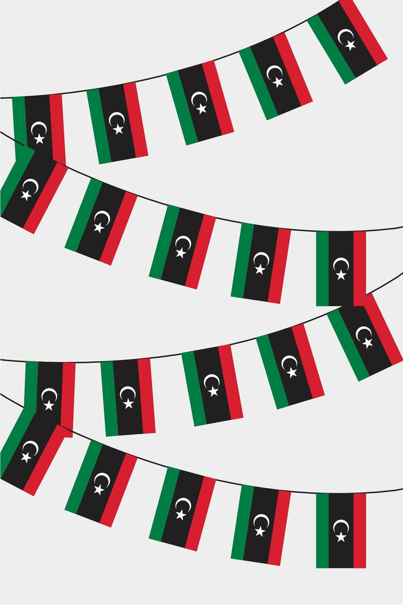 Libya Dikdörtgen Süsleme Bayrak