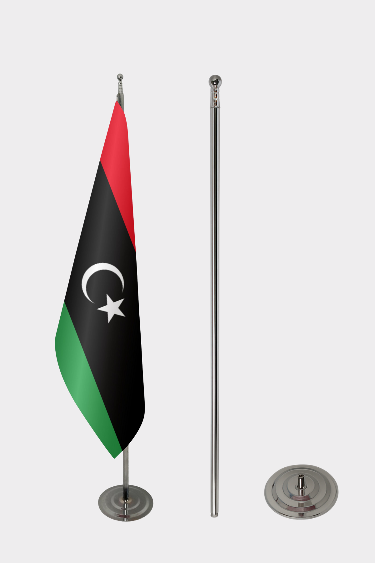 Libya Makam Bayrağı Seti yakın çekim