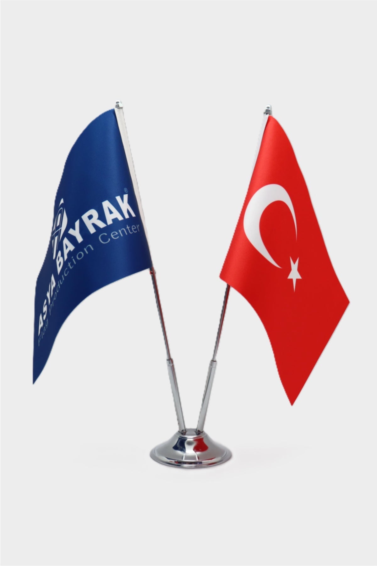 Logo Baskılı Türkiye Masa Bayrağı