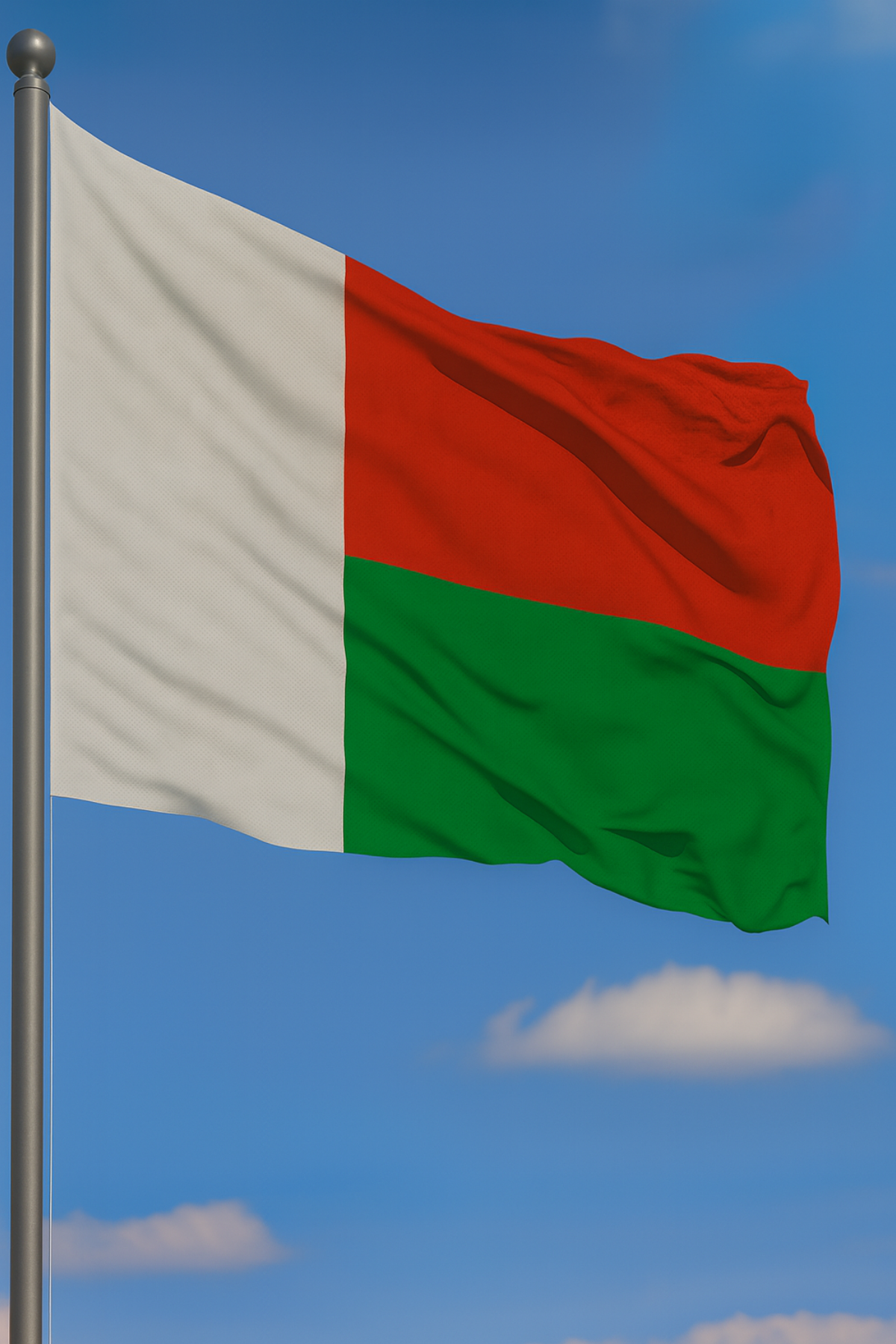 Madagaskar Bayrağı yakın çekim