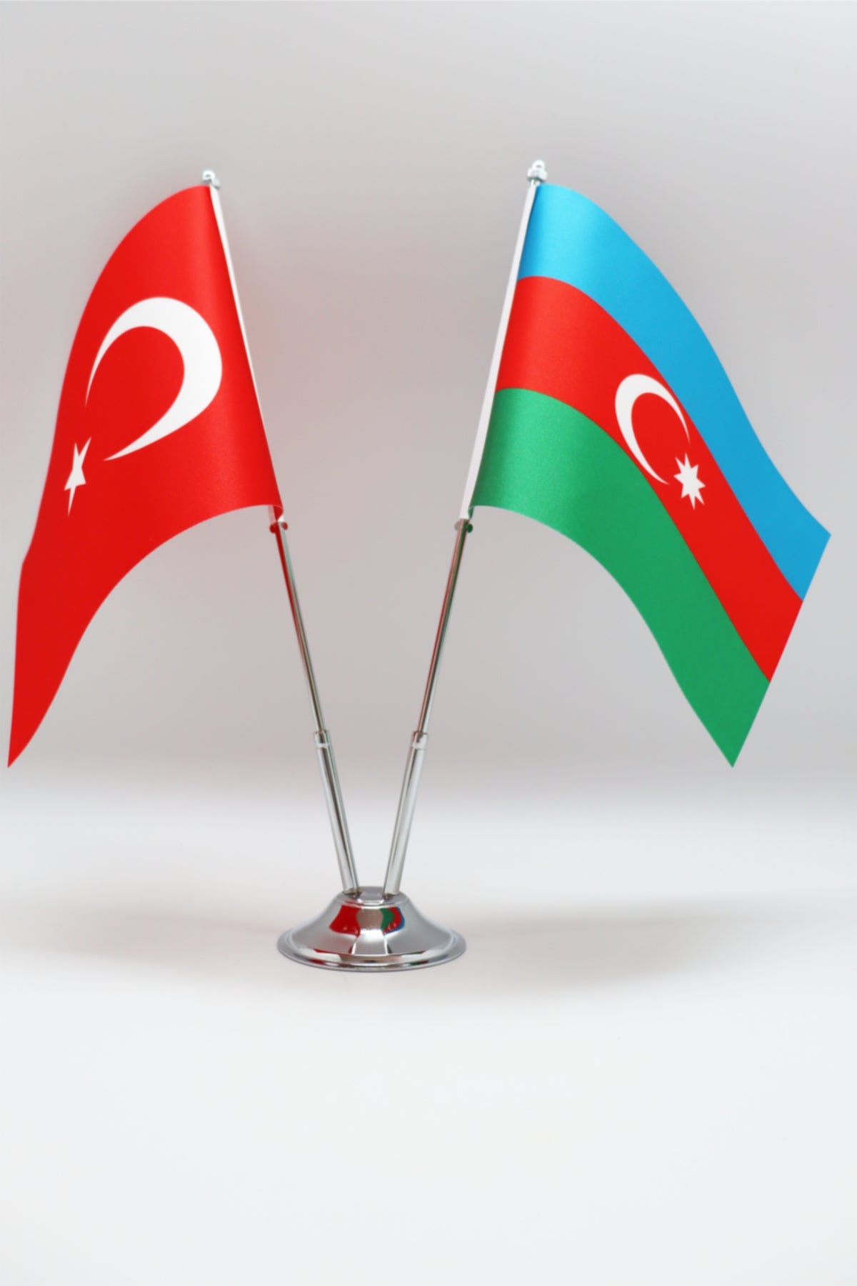 Mısır ve Türkiye İkili Masa Bayrağı Seti detay görünümü