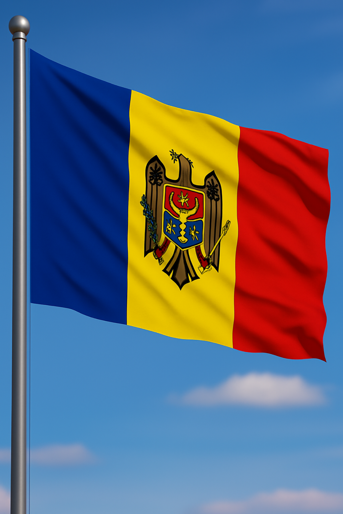 Moldova Bayrağı detay görünümü