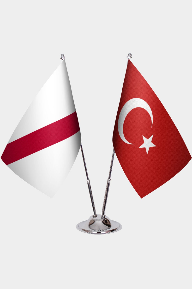 Namibya ve Türkiye İkili Masa Bayrağı Seti