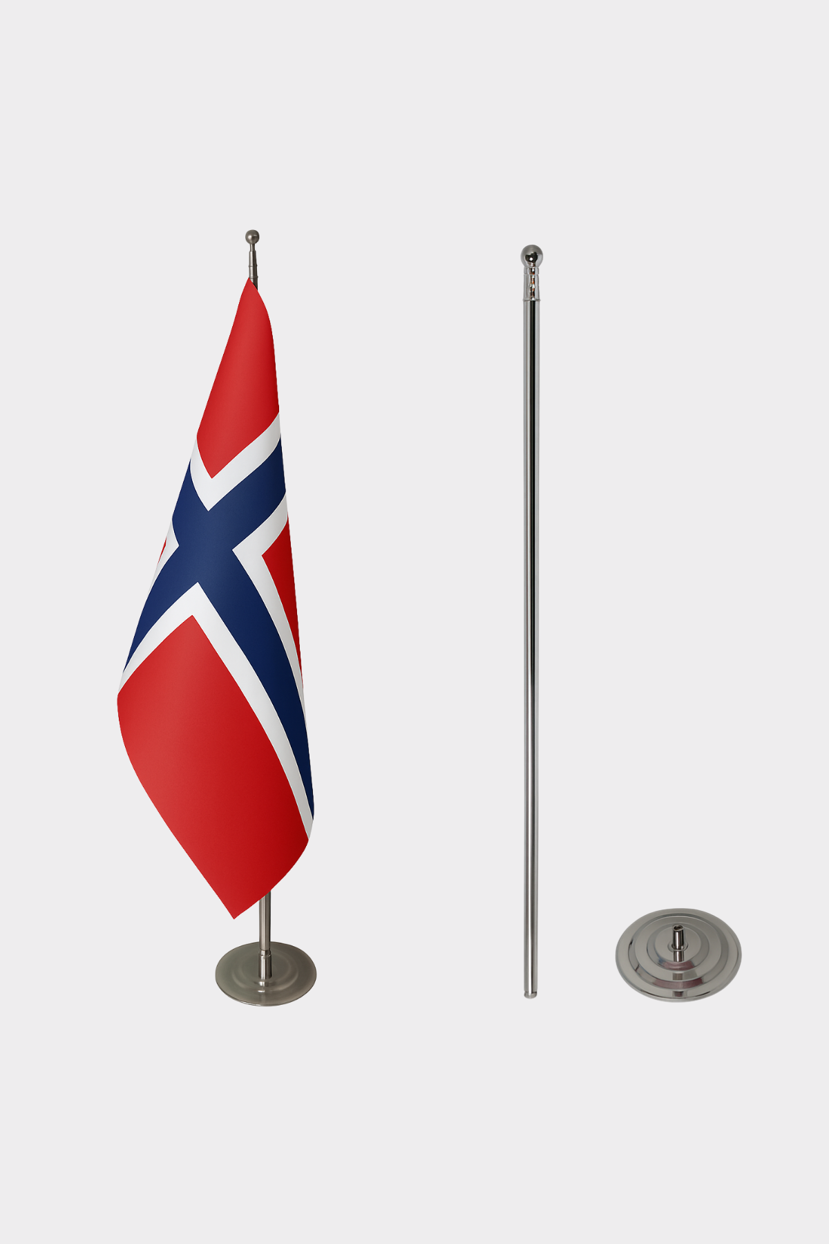 Norveç Makam Bayrağı Seti yakın çekim