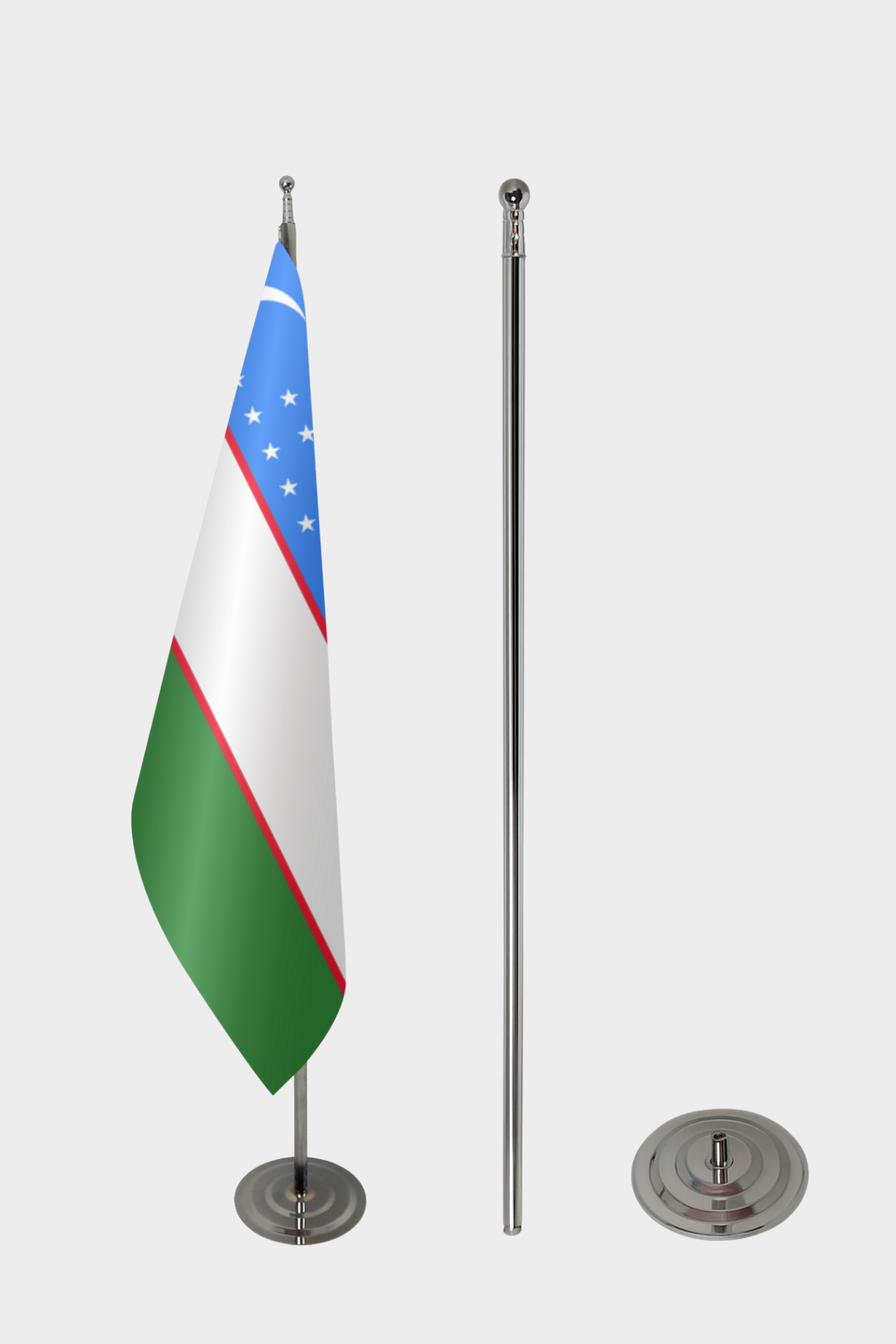Özbekistan Makam Bayrağı Seti yakın çekim