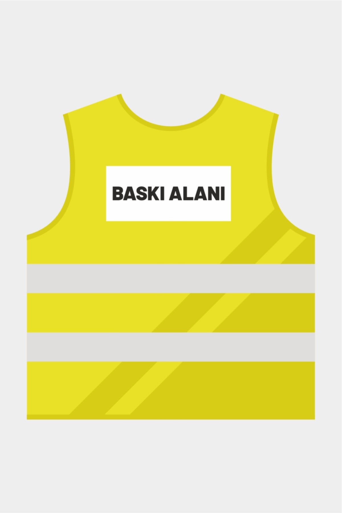 Sarı Uyarı Yeleği yakın çekim