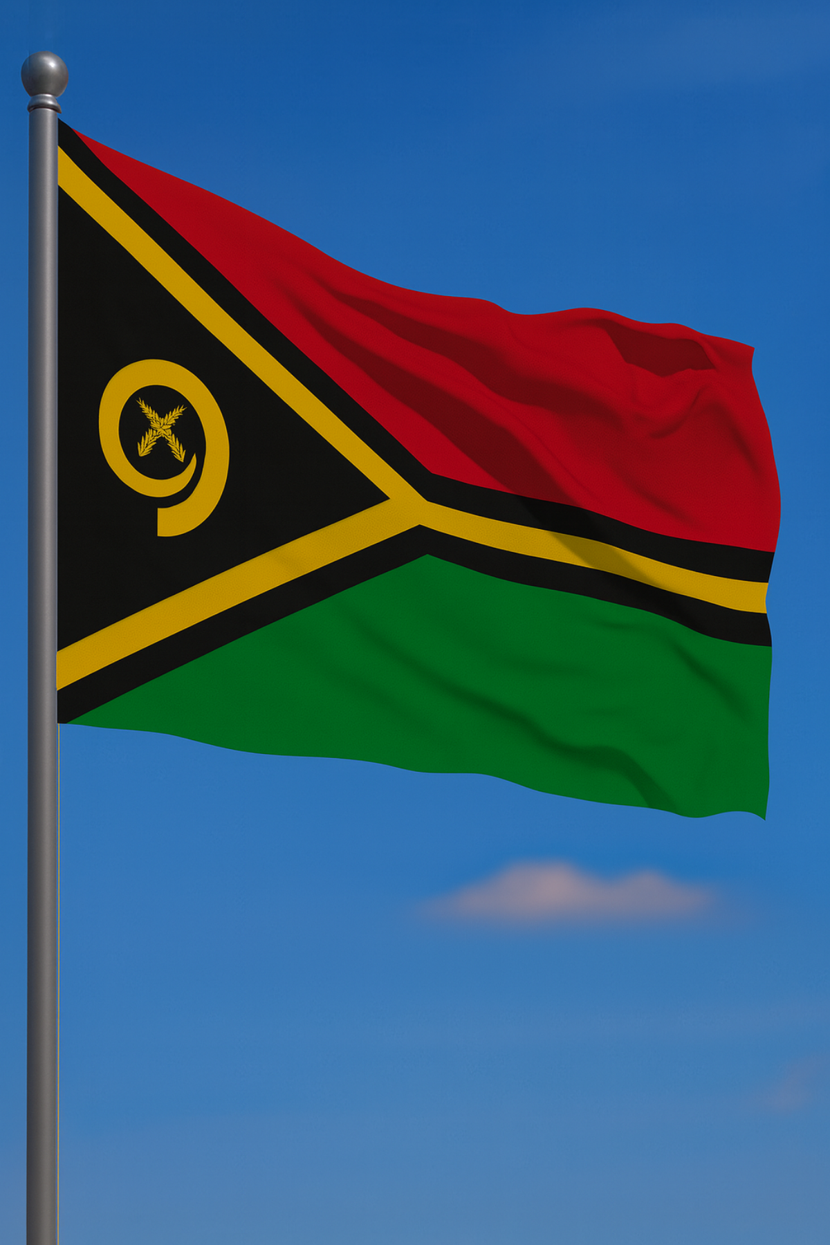 Vanuatu Bayrağı yakın çekim