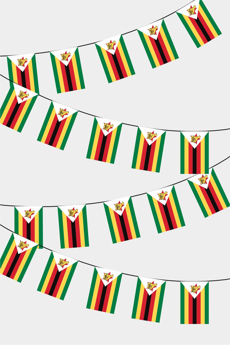 Zimbabve Dikdörtgen Süsleme Bayrak